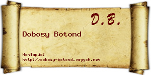 Dobosy Botond névjegykártya